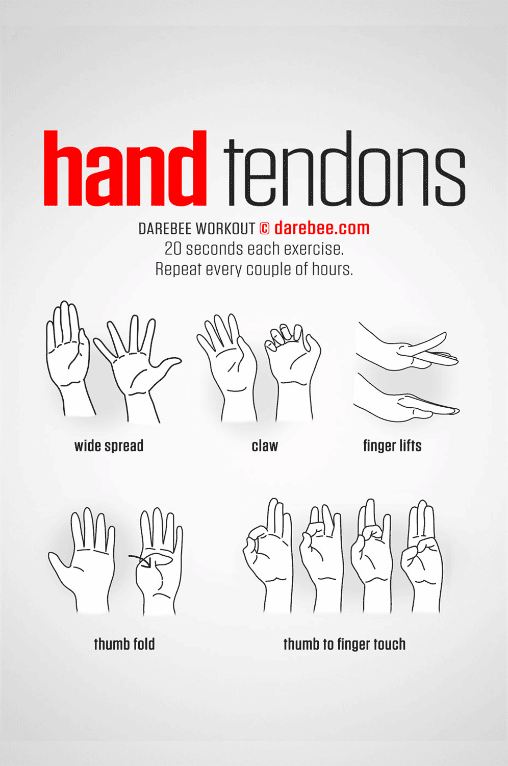 hand tendons exercises 